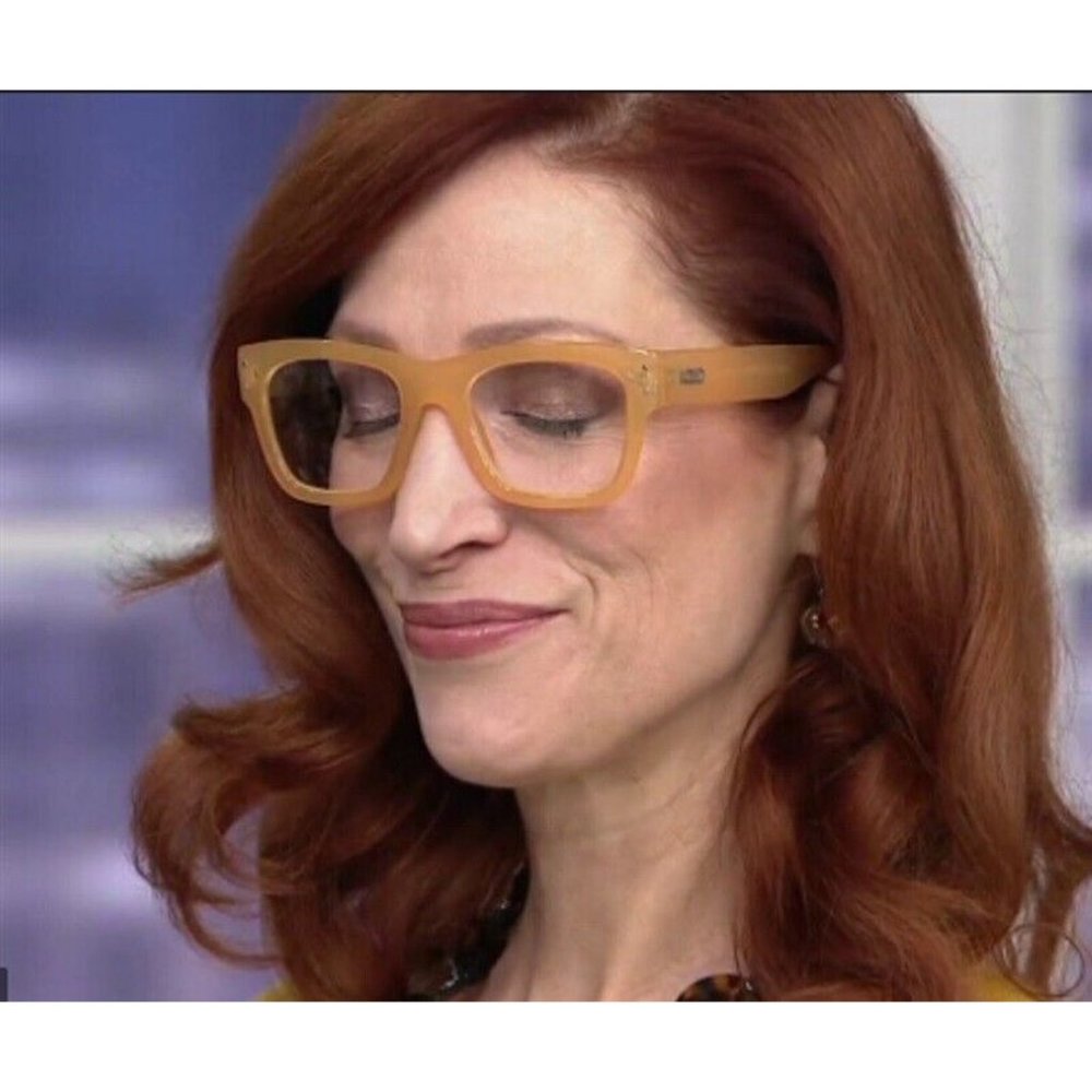 Bold Orange Rectangular Reading Glasses +2 - image 3